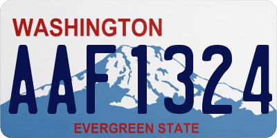 WA license plate AAF1324