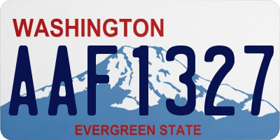 WA license plate AAF1327