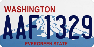 WA license plate AAF1329