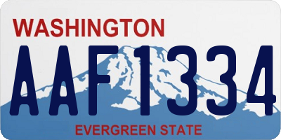 WA license plate AAF1334