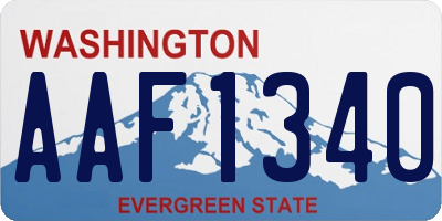WA license plate AAF1340