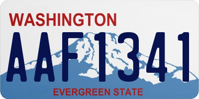 WA license plate AAF1341