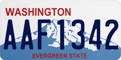 WA license plate AAF1342
