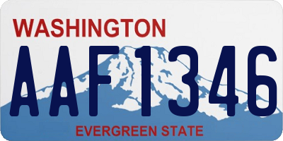 WA license plate AAF1346