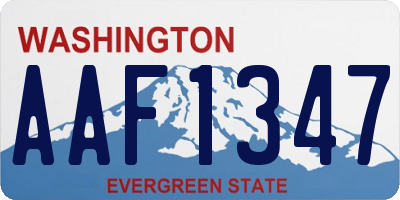 WA license plate AAF1347