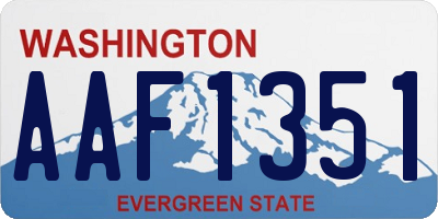 WA license plate AAF1351
