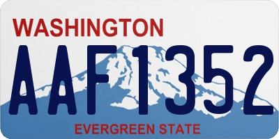 WA license plate AAF1352