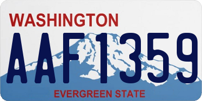 WA license plate AAF1359