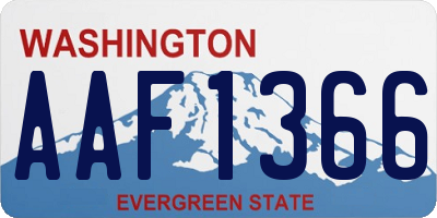 WA license plate AAF1366