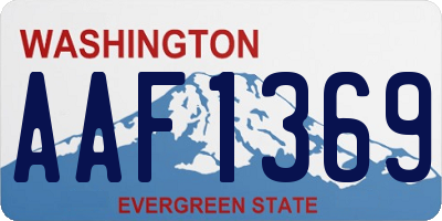 WA license plate AAF1369