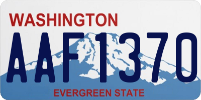 WA license plate AAF1370