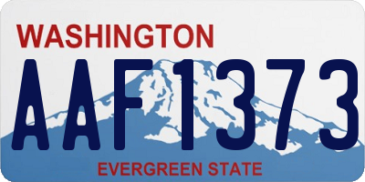 WA license plate AAF1373