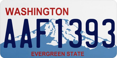 WA license plate AAF1393