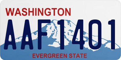 WA license plate AAF1401