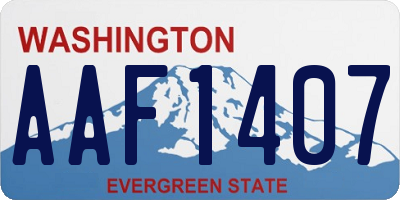 WA license plate AAF1407