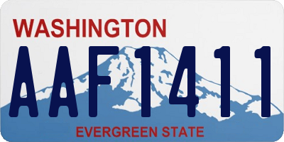 WA license plate AAF1411
