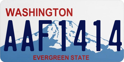 WA license plate AAF1414
