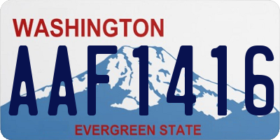 WA license plate AAF1416