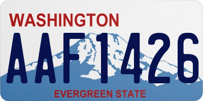 WA license plate AAF1426