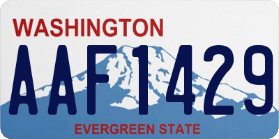 WA license plate AAF1429