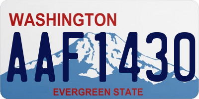 WA license plate AAF1430