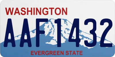 WA license plate AAF1432