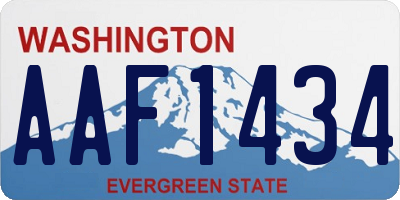 WA license plate AAF1434