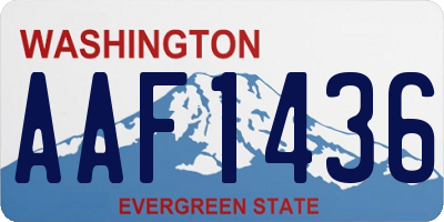 WA license plate AAF1436