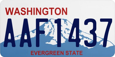 WA license plate AAF1437