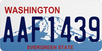 WA license plate AAF1439