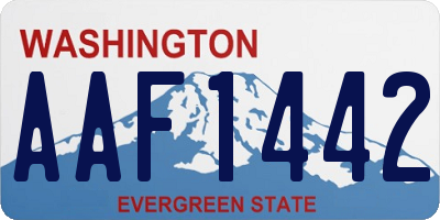 WA license plate AAF1442