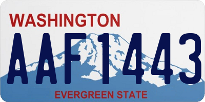 WA license plate AAF1443
