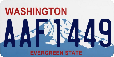 WA license plate AAF1449