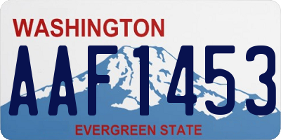 WA license plate AAF1453