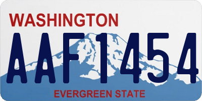 WA license plate AAF1454