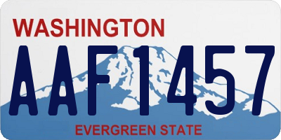 WA license plate AAF1457