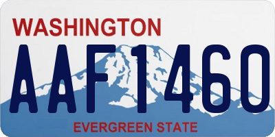 WA license plate AAF1460