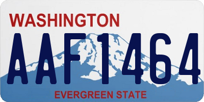 WA license plate AAF1464