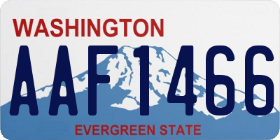 WA license plate AAF1466