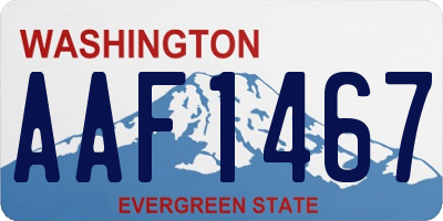 WA license plate AAF1467