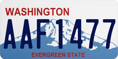 WA license plate AAF1477