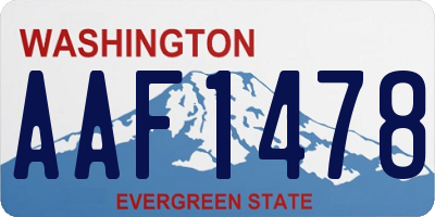 WA license plate AAF1478