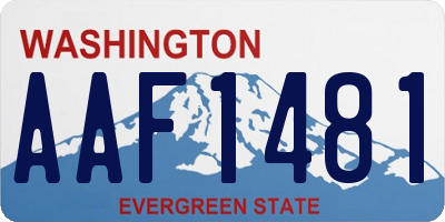 WA license plate AAF1481