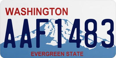 WA license plate AAF1483