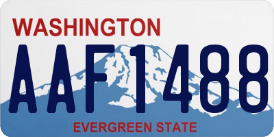 WA license plate AAF1488