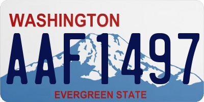WA license plate AAF1497