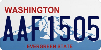 WA license plate AAF1505