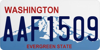 WA license plate AAF1509