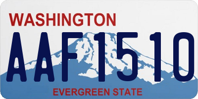 WA license plate AAF1510