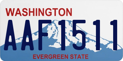 WA license plate AAF1511